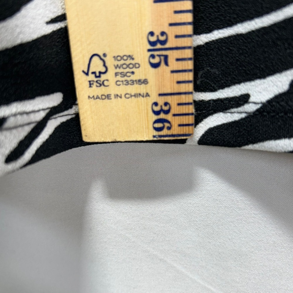 Messini Black White Floral Maxi Skirt Belted Size Medium - Picture 7 of 11